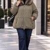 Бомбер женский PLUS SIZE с капюшоном