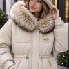 Парка Женская парка PLUS SIZE с капюшоном с опушкой